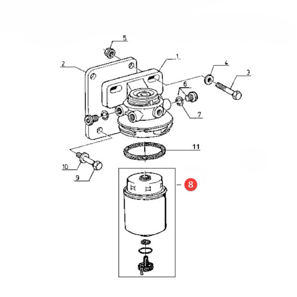 Filtr paliwa z separatorem wody Donaldson P551423 Katalog