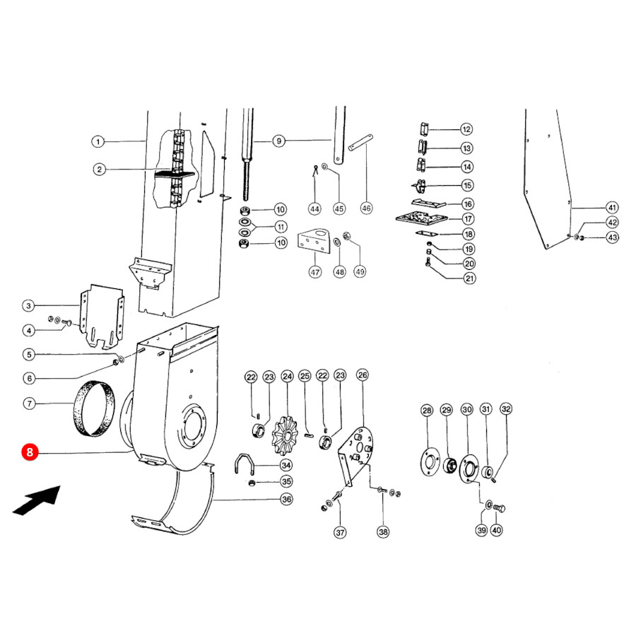 0007359921 obudowa elewatora katalog